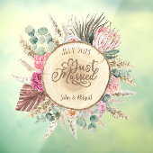 De gewoonte is net getrouwd met Boho Raamsticker (Vel 3)