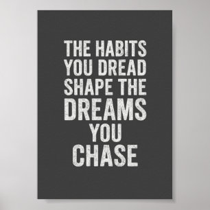 De gewoontes waar je bang voor bent – Motivatie ci Poster