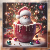 De gezellige beker van de kerstman raamsticker (Vel 2)