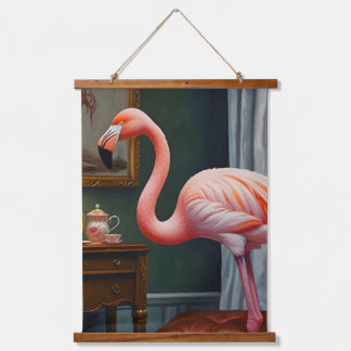 De gezellige hoek van Flamingo Hangend Wandkleed