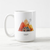 De gezellige hut in de bergen koffiemok (Links)