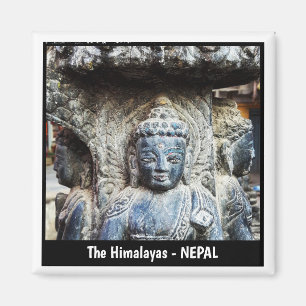 De gezichten van Boeddha, Chorten, Himalaya - Nepa Magneet