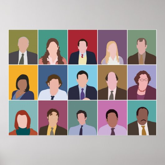 De gezichten van de Kantoor Poster (Voorkant)