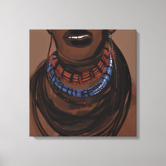 De gezichten van de volkeren van Afrika Canvas Afdruk