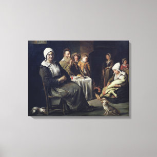 De gezinsmaaltijden canvas afdruk