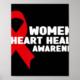 De gezondheid van het hart van vrouwen - Bewustzij Poster
