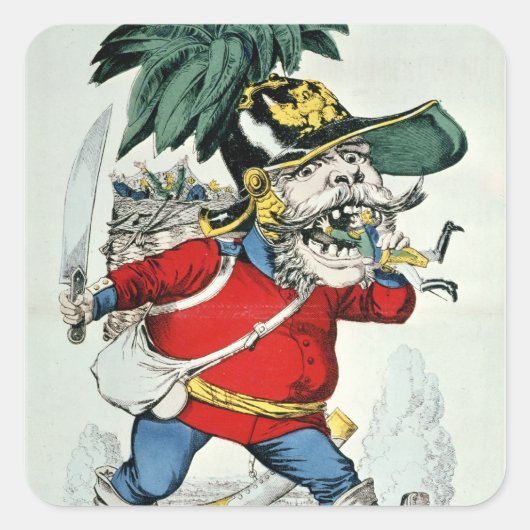 De Giant German Ogre Vierkante Sticker (Voorkant)