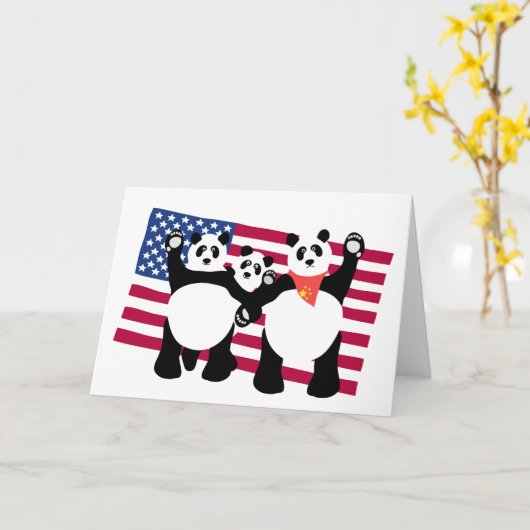 De Giant Panda's Note Kaart (Gele Bloem)
