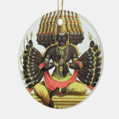 De Giant Ravana (kleurenlitho) Keramisch Ornament (Links)