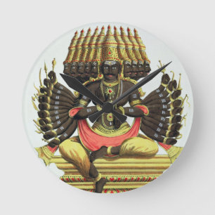 De Giant Ravana (kleurenlitho) Ronde Klok