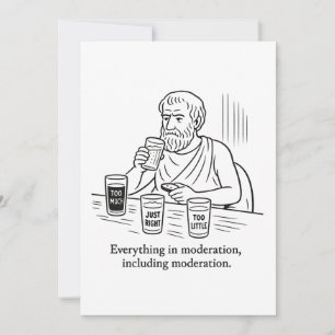 De gids van Aristoteles voor matiging Bedankkaart