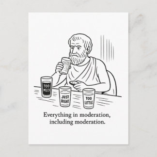 De gids van Aristoteles voor matiging Briefkaart