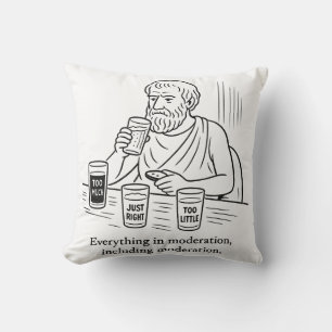 De gids van Aristoteles voor matiging Kussen