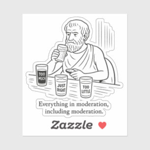 De Gids van Aristoteles voor Matiging Sticker