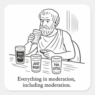De gids van Aristoteles voor matiging Vierkante Sticker