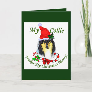 De Giften van Kerstmis van de collie Feestdagen Kaart