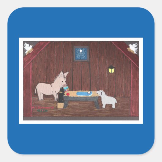 DE GIFTEN VIERKANTE STICKER (Voorkant)