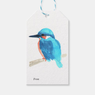 De giftlabel van de ijsvogel cadeaulabel