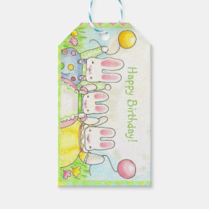 De giftlabel van de Konijntjes van de ballon Cadeaulabel