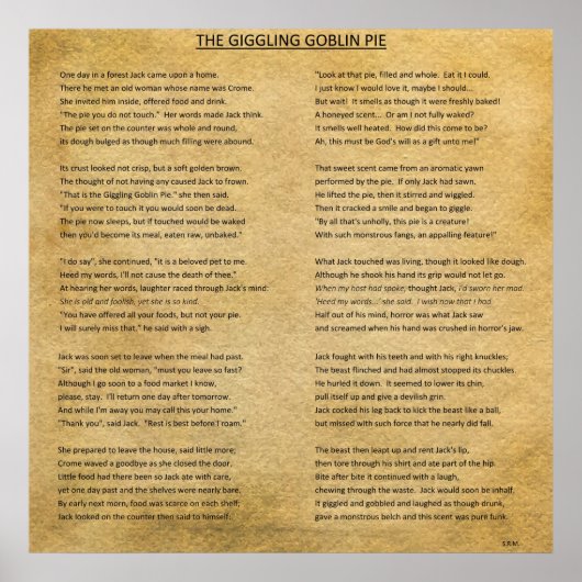 DE GIGGLING GOBLIN PIE POSTER (Voorkant)