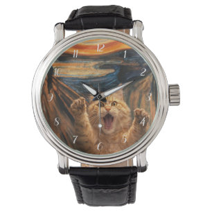 De gil kat parodie kunst horloge