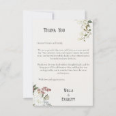 De Gilded Garden Wedding Dank je wel kaart (Achterkant)
