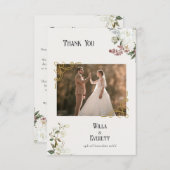 De Gilded Garden Wedding Dank je wel kaart (Voorkant / Achterkant)