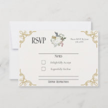 De Gilded Garden Wedding RSVP-kaart