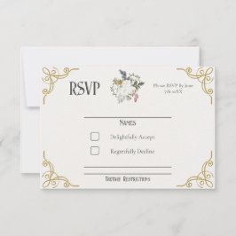 De Gilded Garden Wedding RSVP-kaart RSVP Kaartje