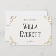 De Gilded Garden Wedding Save the Date Kaart
