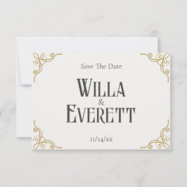 De Gilded Garden Wedding Save the Date Kaart