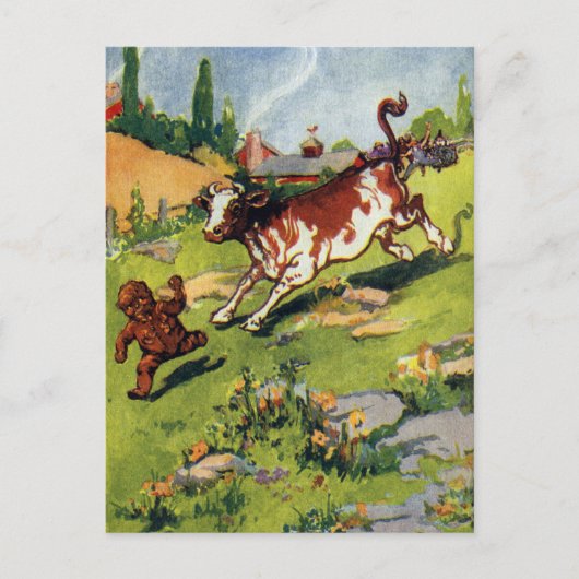 De Gingerbrood-jongen en de Koe Briefkaart (Voorkant)