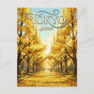 De Ginkgo Avenue Japan Briefkaart