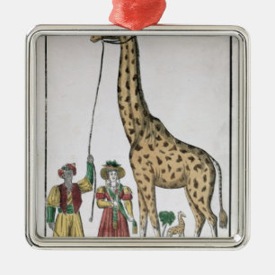 De Giraffe die aan Koning wordt aangeboden uit Pas Metalen Ornament