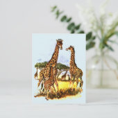 De Giraffe familie - Feestdagenkaart (Staand voorkant)