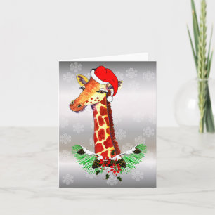 De Giraffe van Kerstmis Feestdagen Kaart