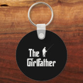 De Girlfather Grappige vader van het meisje Vist e Sleutelhanger (Voorkant)