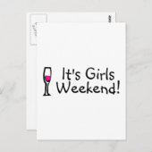 De Girls Weekend Wine Briefkaart (Voorkant / Achterkant)