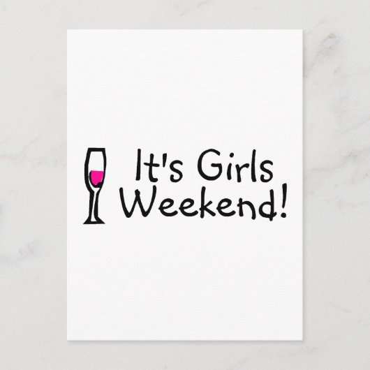 De Girls Weekend Wine Briefkaart (Voorkant)