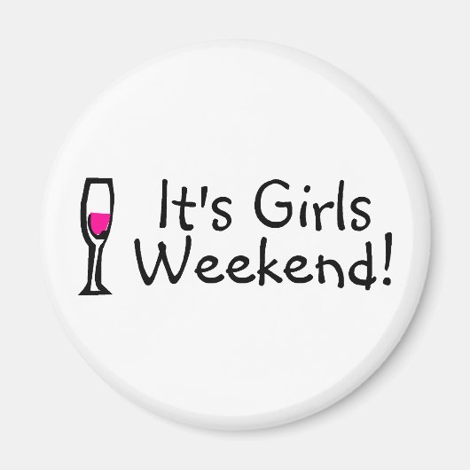 De Girls Weekend Wine Magneet (Voorkant)
