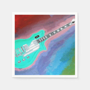 De gitaar papieren servetten
