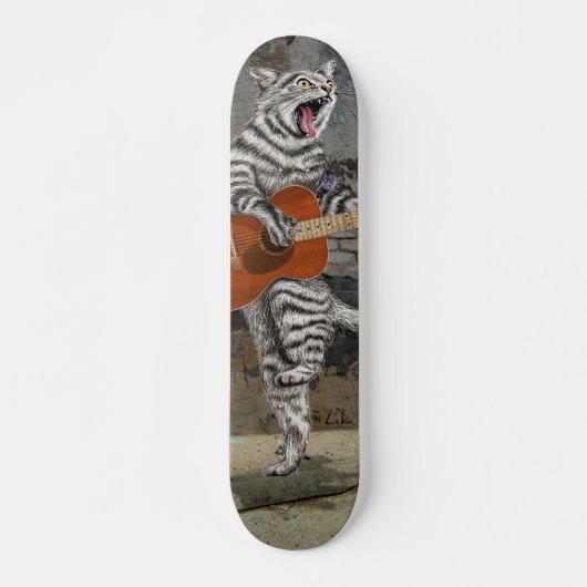 De gitaarkat  skateboard (Voorkant)