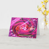 De Gitaren van de verjaardag Kaart (Gele Bloem)