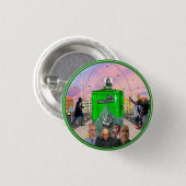 De Glacial Green schouderroompin!!! Button (Voorkant /achterkant)