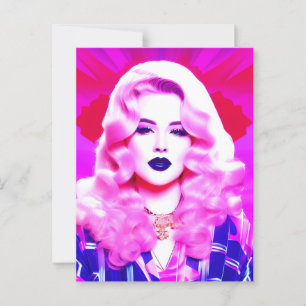 De Glamour Magie van een Blauw geblazen Kus Briefkaart