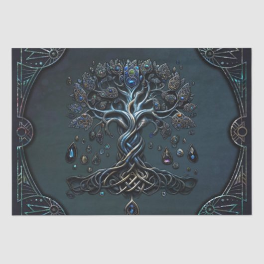 De glans van de levensboom, de Pareltjes van de zi Tissuepapier (Voorkant)