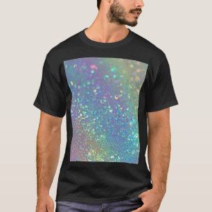 De glanzende holografische opaal t-shirt
