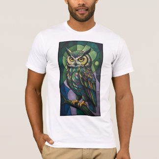 De Glas-in-Lood Uil T-shirt