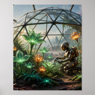 De Glasbotanicus — Transparante AI-kas Kunst Poster
