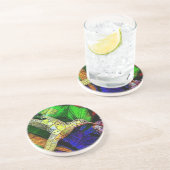 De Glass HummingBird Zandsteen Onderzetter (Zijkant)